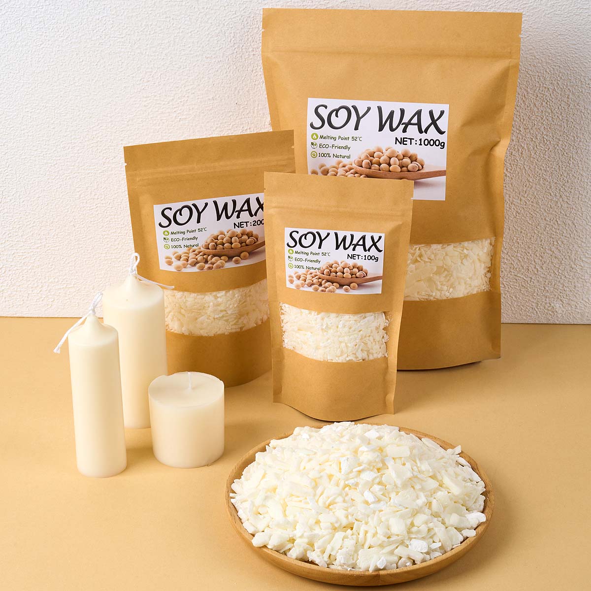 Candle Making Kit - Cire de soja blanche Pure de